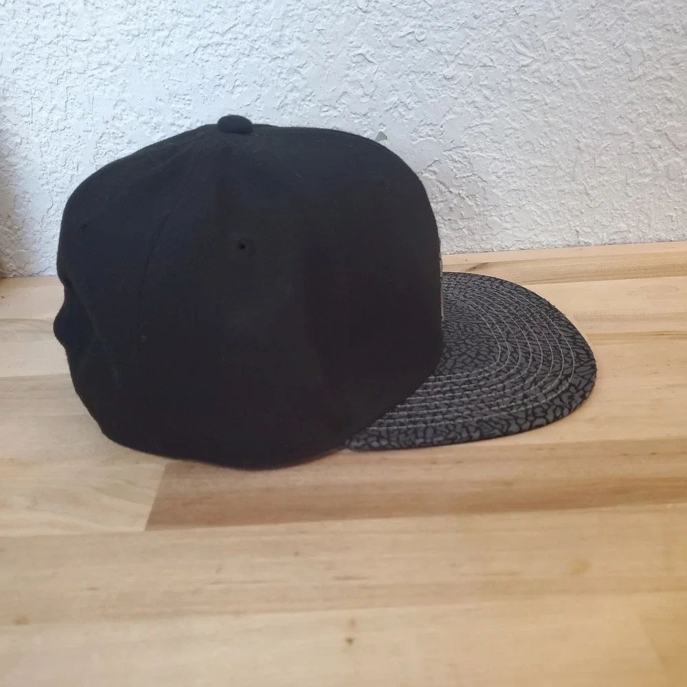 Jordan Youth Snapback Hat Black Grey Elephant Print Jumpman Cap 1923-023